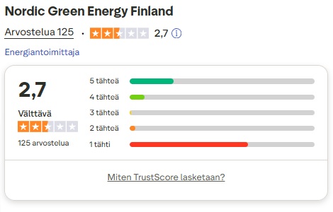 nordic green energy kokemuksia trustpilot
